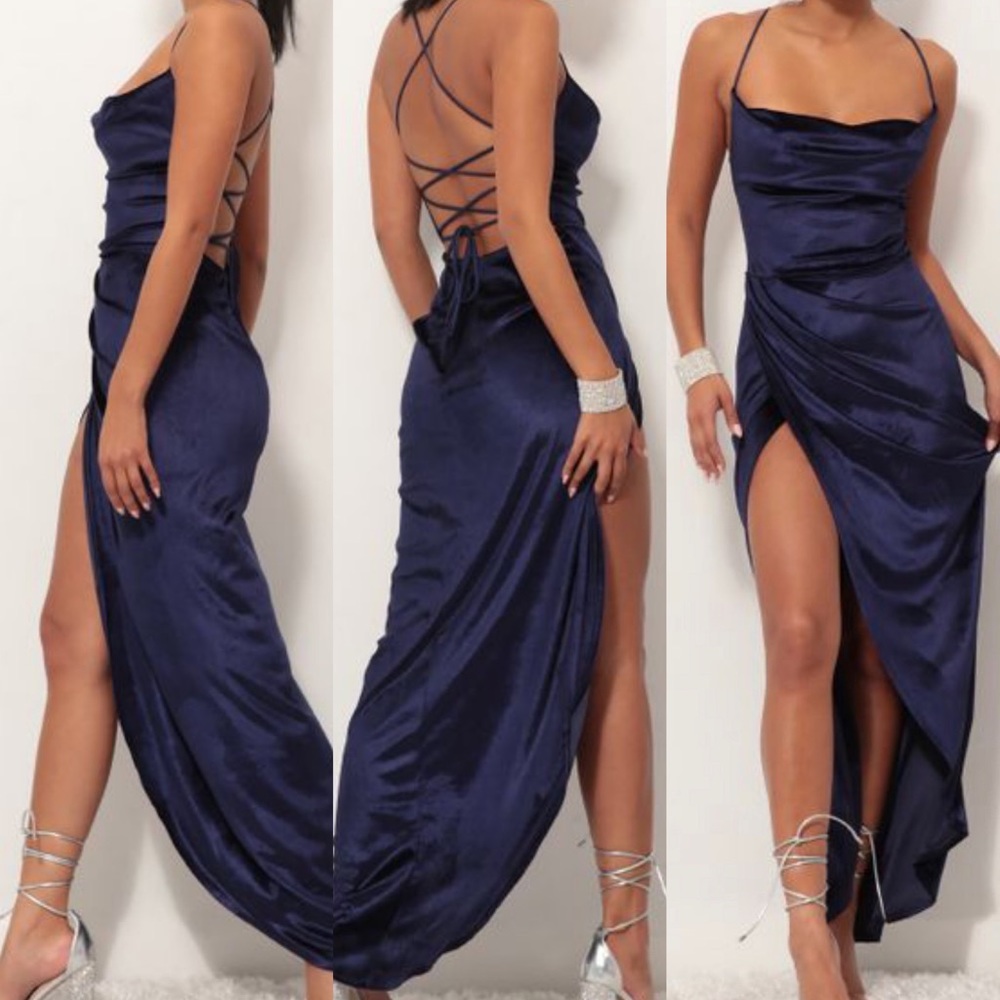 Lucy in the sky velvet cowl neck dress